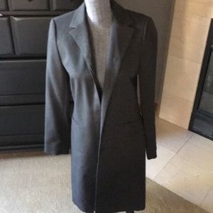 Zara dark gray long suit jacket